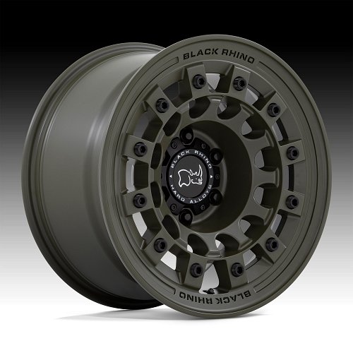 Black Rhino Fuji BR004 OD Green Custom Truck Wheels 1